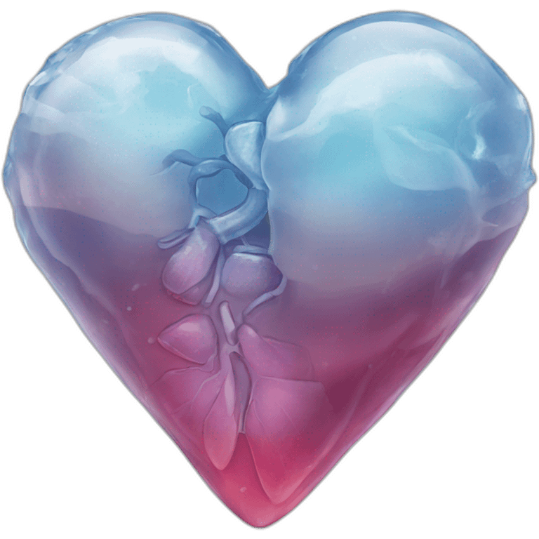 Realistic Heart ice emoji