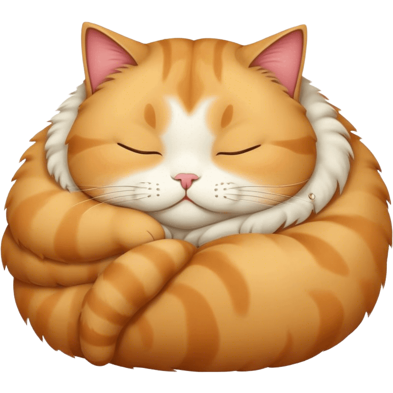 Fat cat sleeping emoji