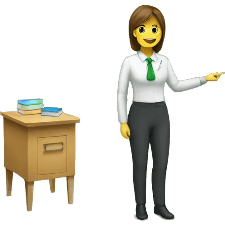 Teacher and green school chalk board  emoji