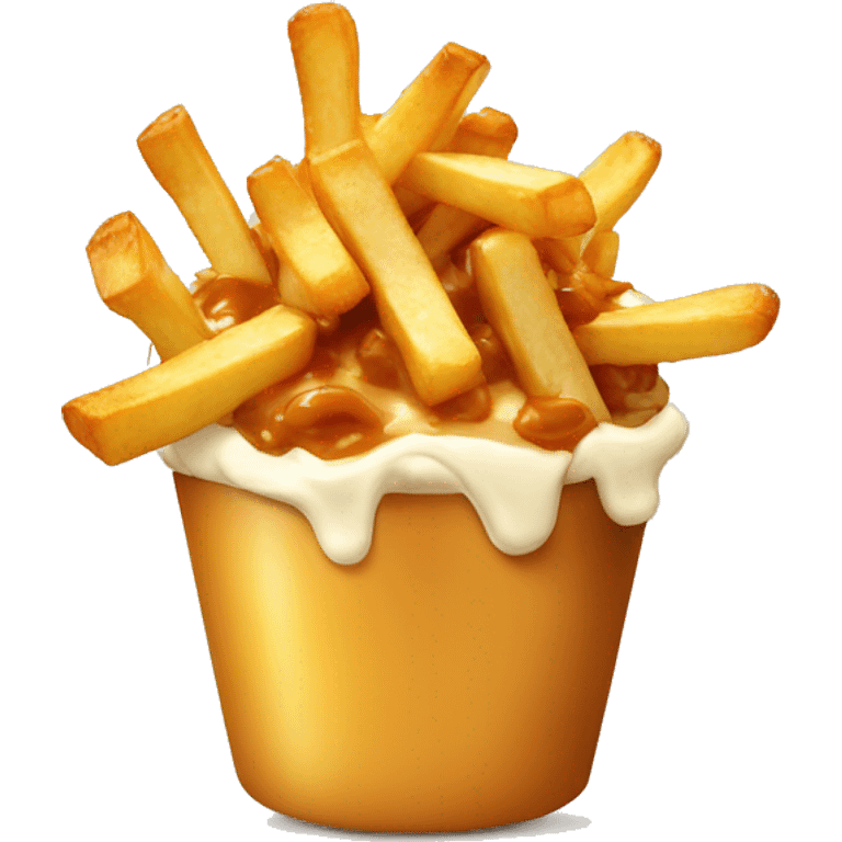 Poutine qui mange une poutine emoji