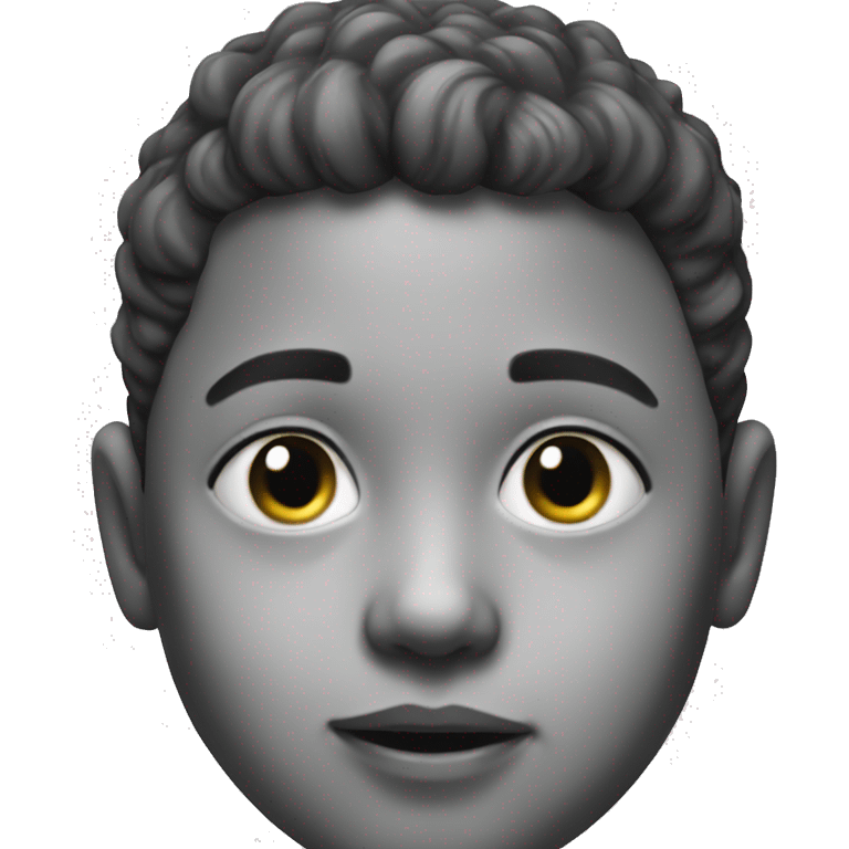 realistic monochrome boy portrait emoji