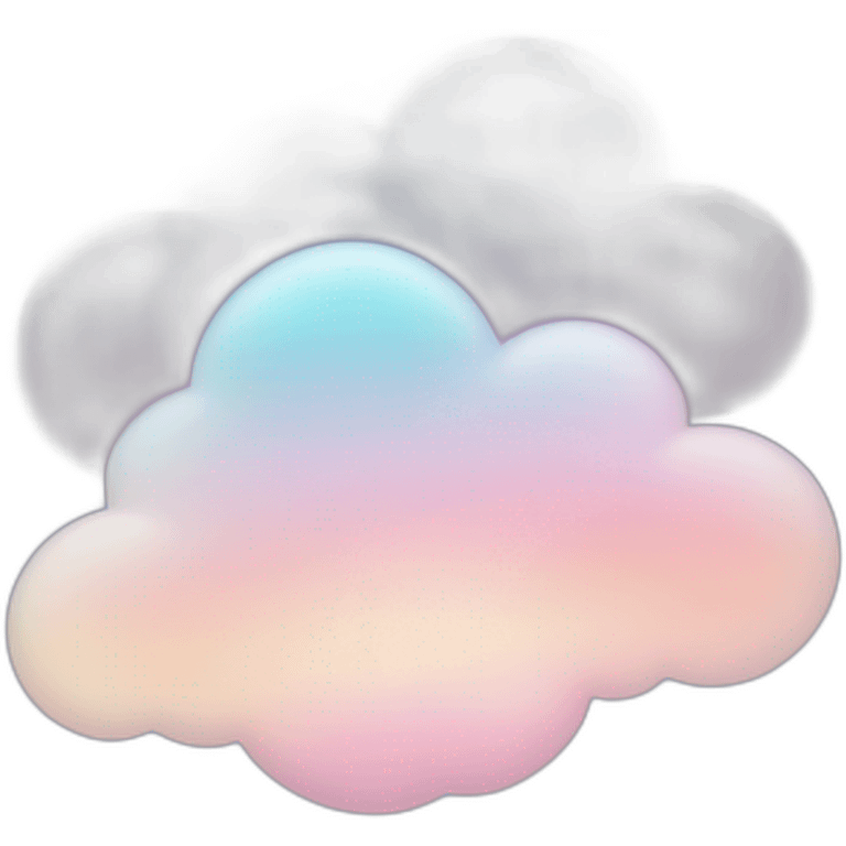 Pastel gradient hue cloud emoji