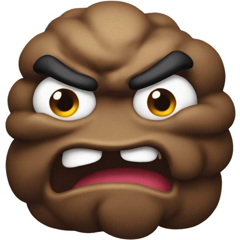 Angry poo emoji