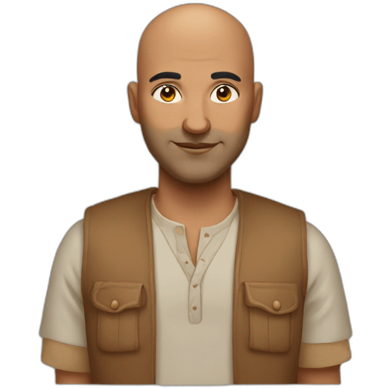 Bald man indian emoji