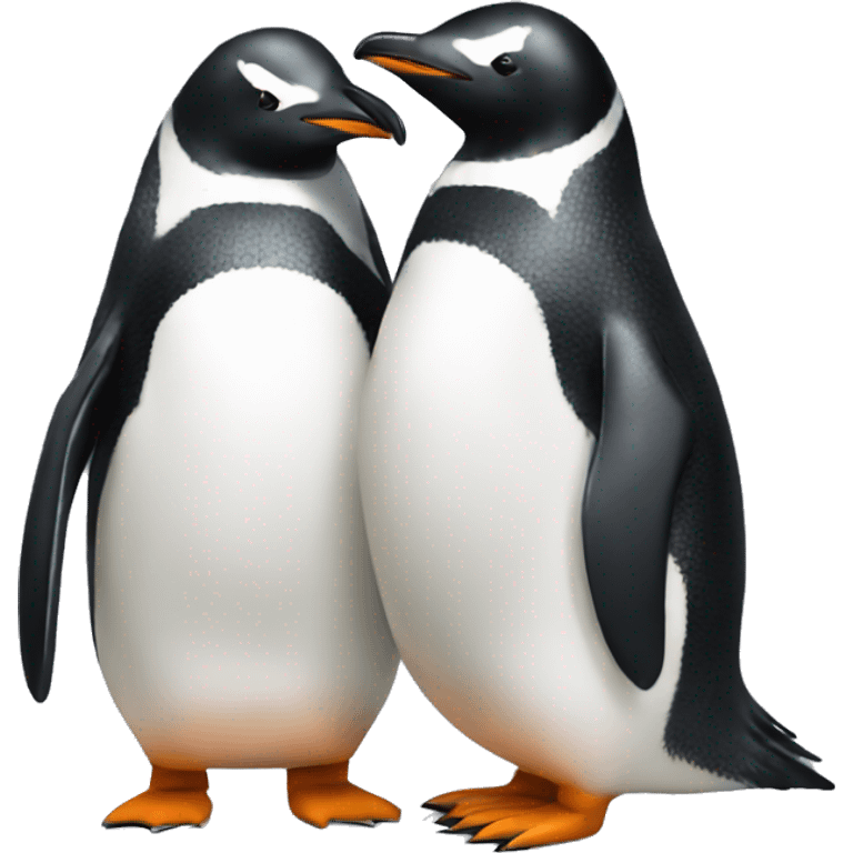 Penguin couple emoji