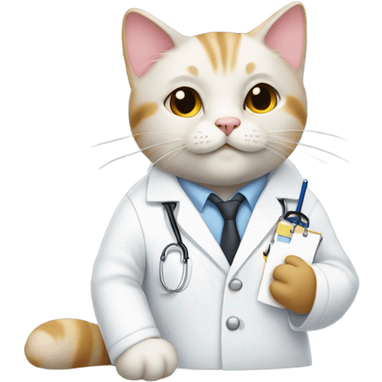 Cat in lab coat emoji