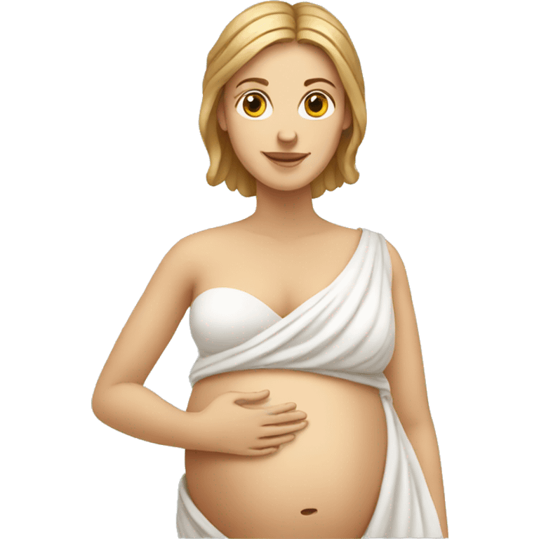 white ancient greek woman pregnant emoji