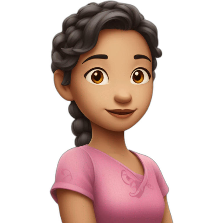 Cute Pixar Disney looking girl dragon emoji