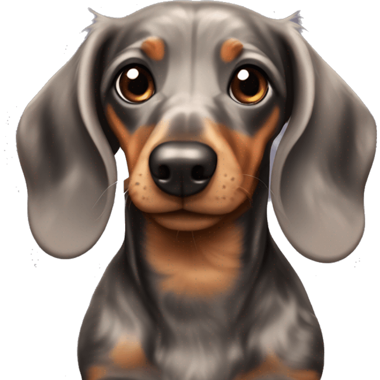 Dapple mini dachshund emoji