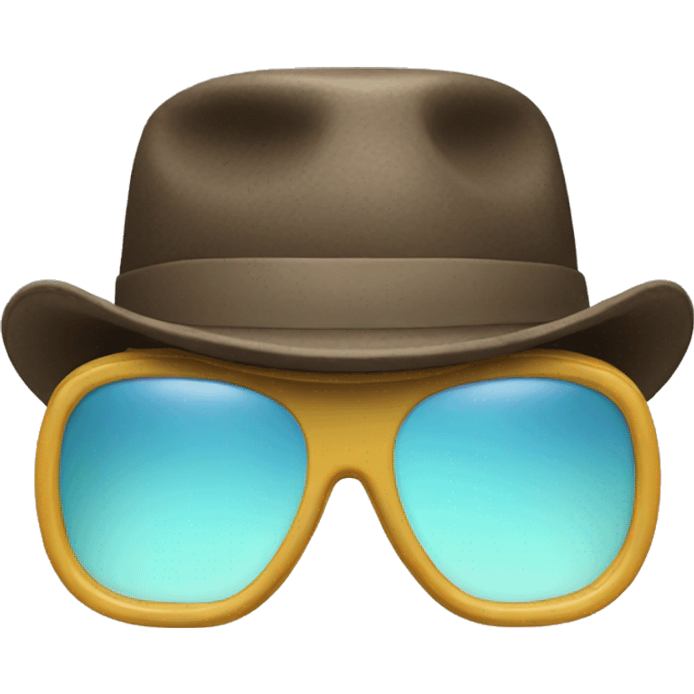 Hat and goggles  emoji