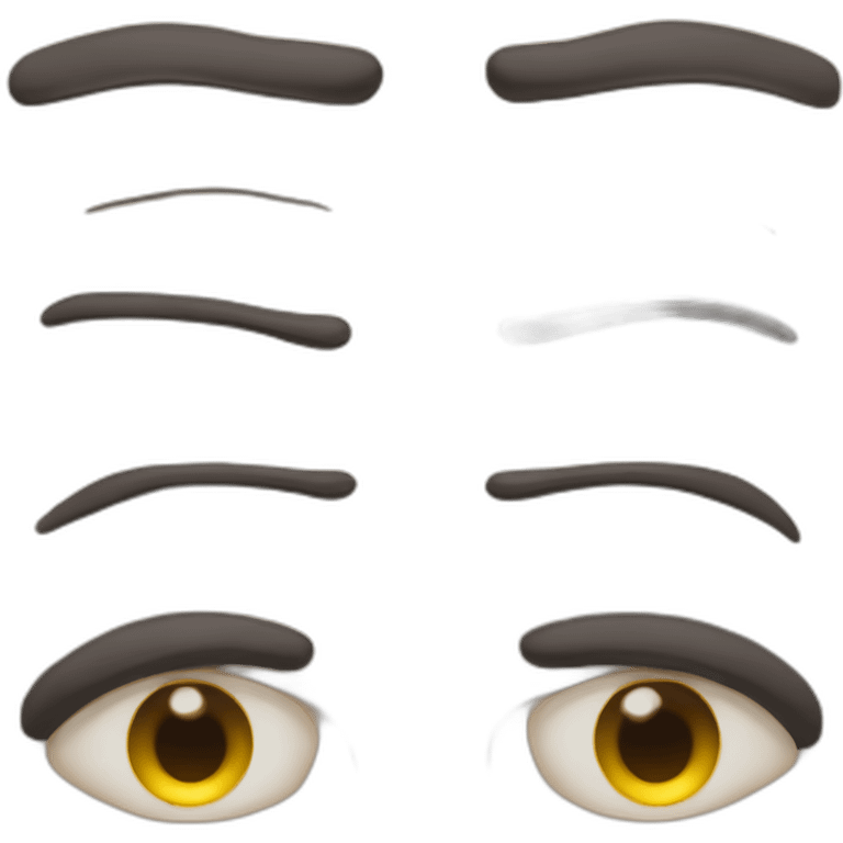 🧐  eyes-squint　and smãller face　portion　with Emoji template emoji