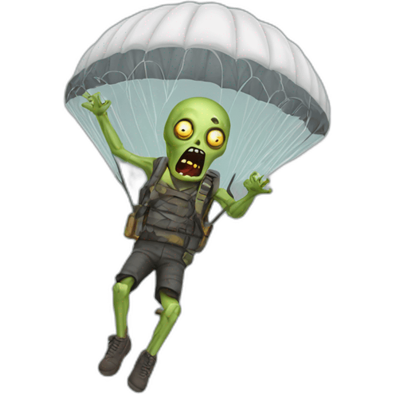 Parachute Zombie emoji