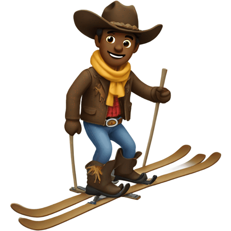 Cowboy on skis  emoji