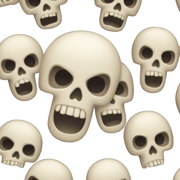 shocked skull emoji