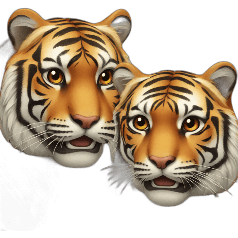 Two tiger faces emoji