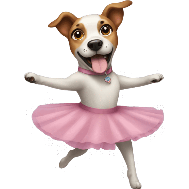 Dog doing ballet emoji