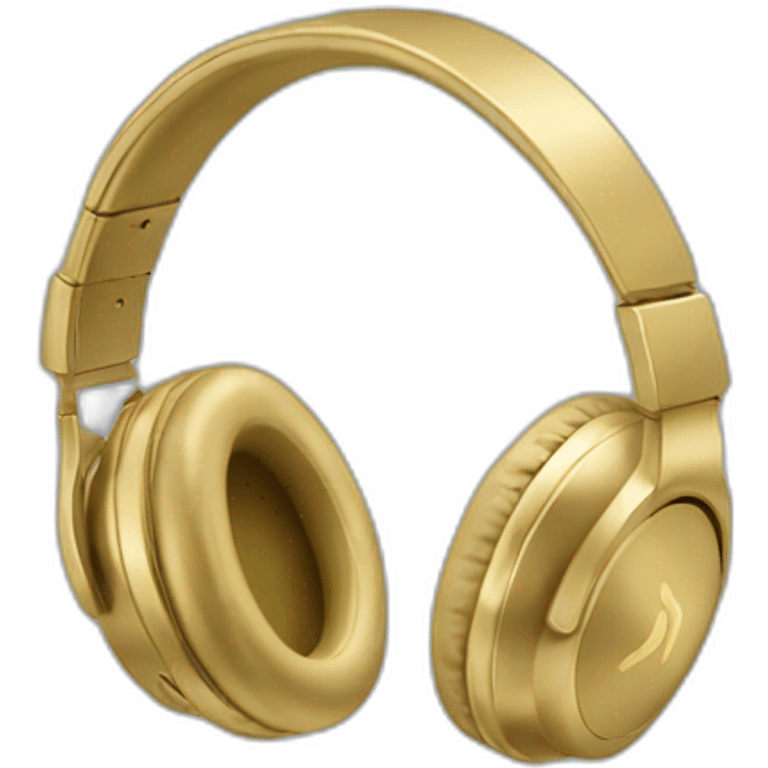 wireless all gold headphones emoji