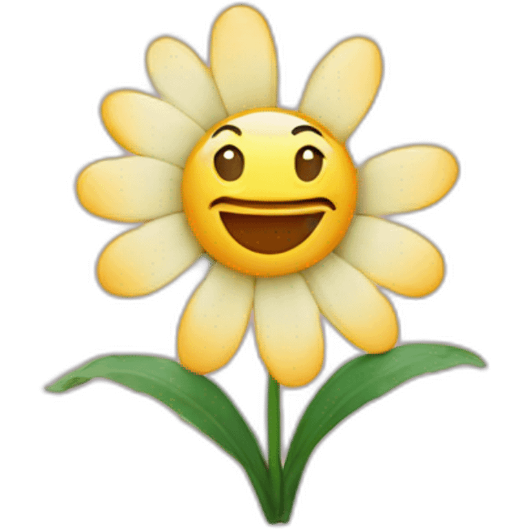 Flower with face in the middle emoji