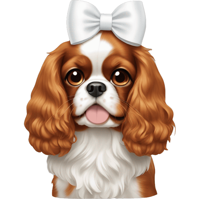 cavalier king with a white bow emoji