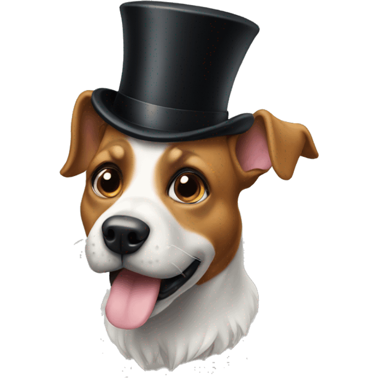 dog with top hat emoji