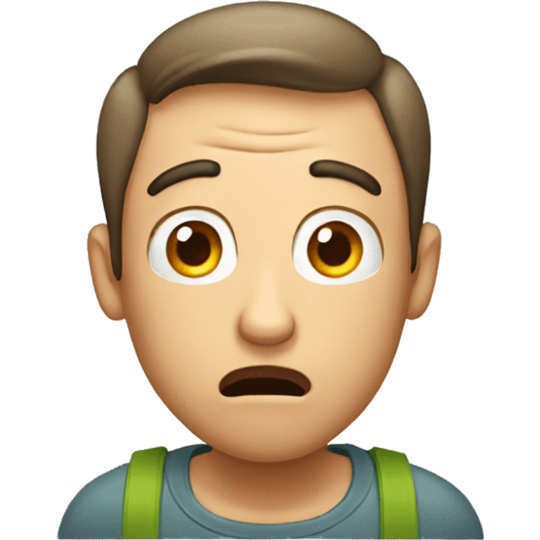 A shocked man holding his head emoji