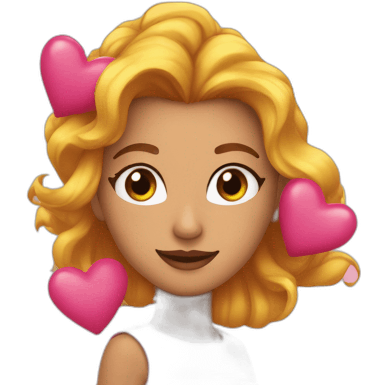 Reina y Corazones emoji