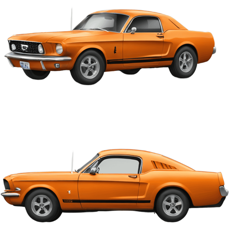 Orange Ford mustang new emoji