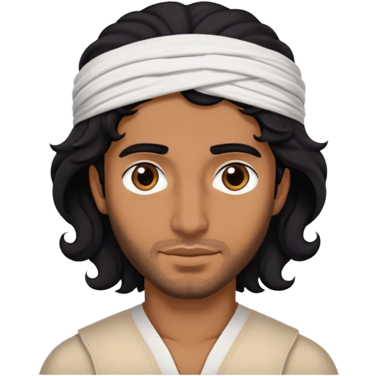 Guy with black wavy hair from Middle East  emoji