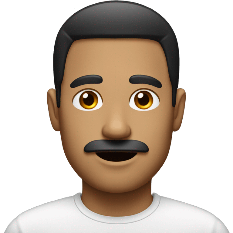 man with black sidepart and small moustache, rectangular emoji