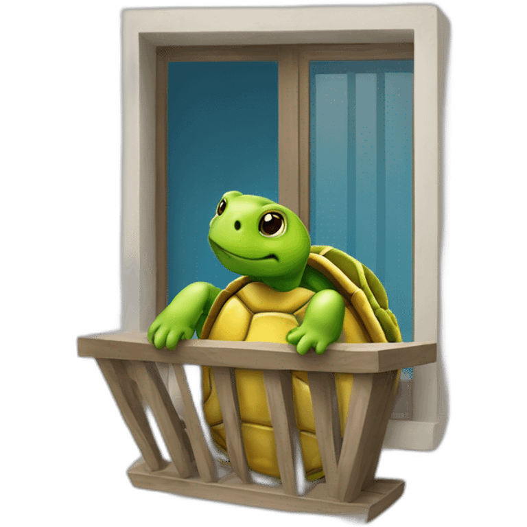 Tortue sur balcon  emoji