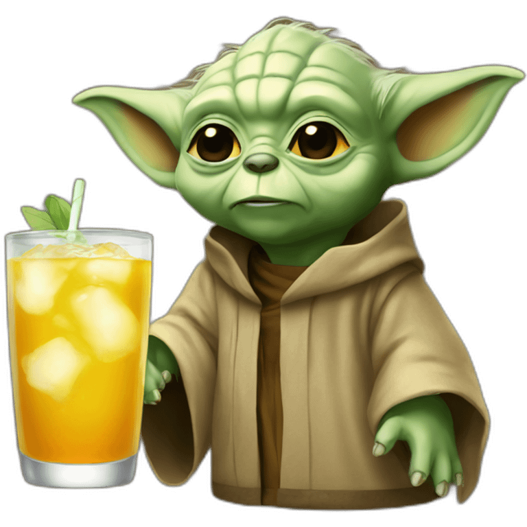 Yoda drink bear emoji