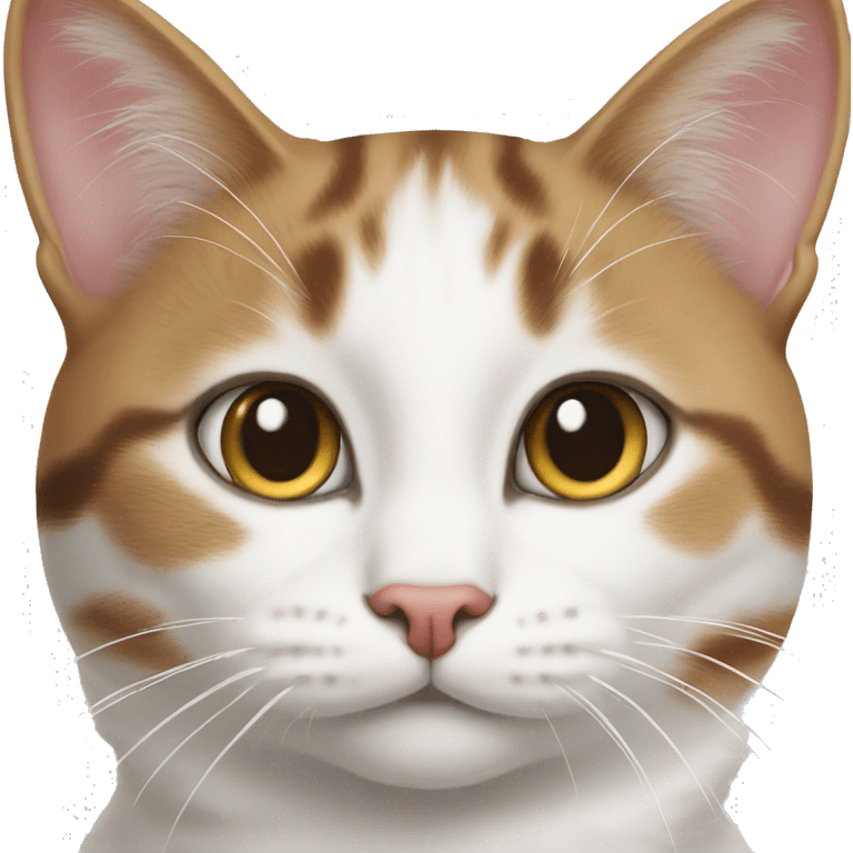 Tabby and white cat  emoji