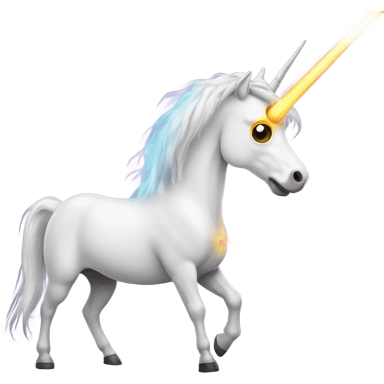 unicorn shooting lasers with its eyes emoji