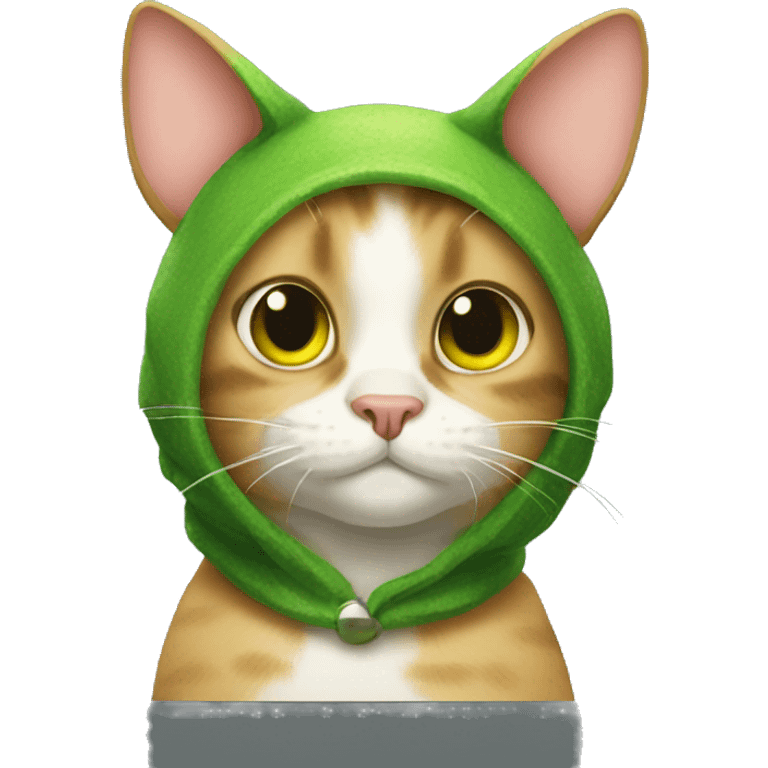 cat wearing frog ears emoji