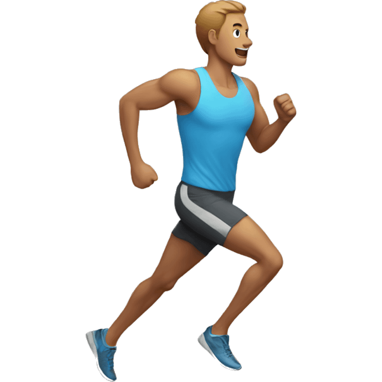 man running with sport cloths emoji