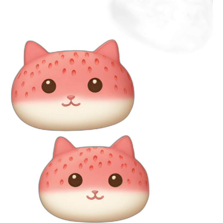 strawberry rice cake mochi cat emoji