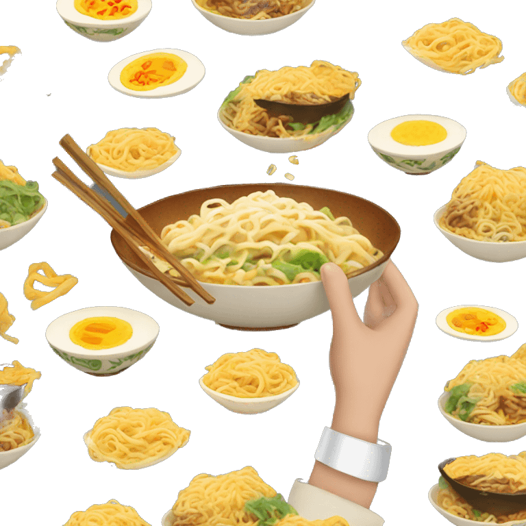 cash-oh eating ramen emoji