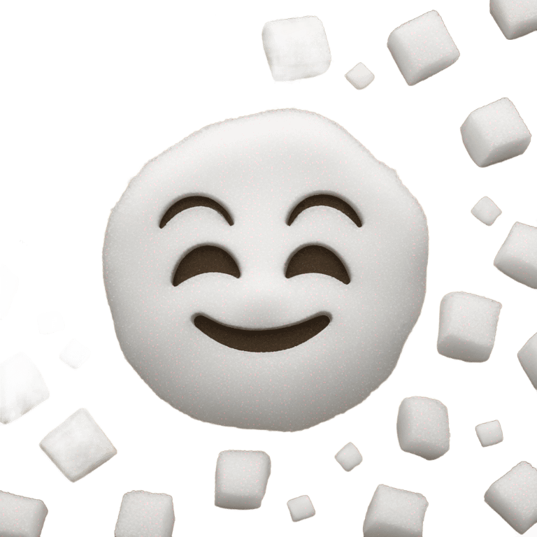 happy face with a pile of sugar emoji