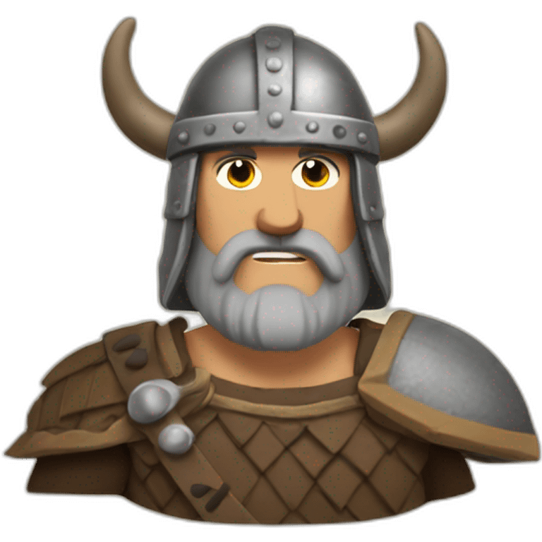 Vikingo sin pelos en la cabeza emoji