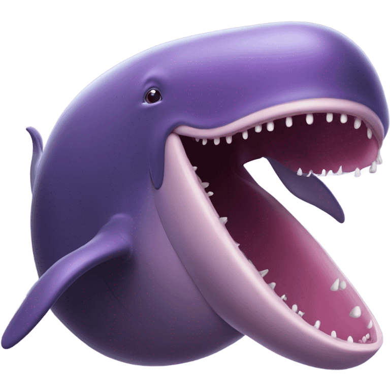 purple sperm whale with open mouth emoji