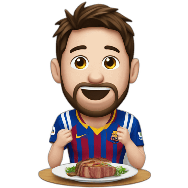 Leo messi comiendo asado emoji