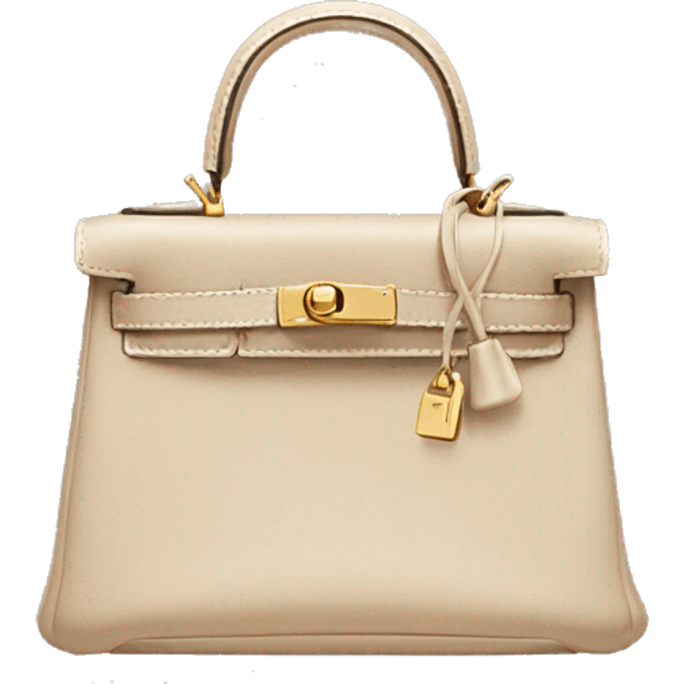 Beige hermes mini kelly purse emoji