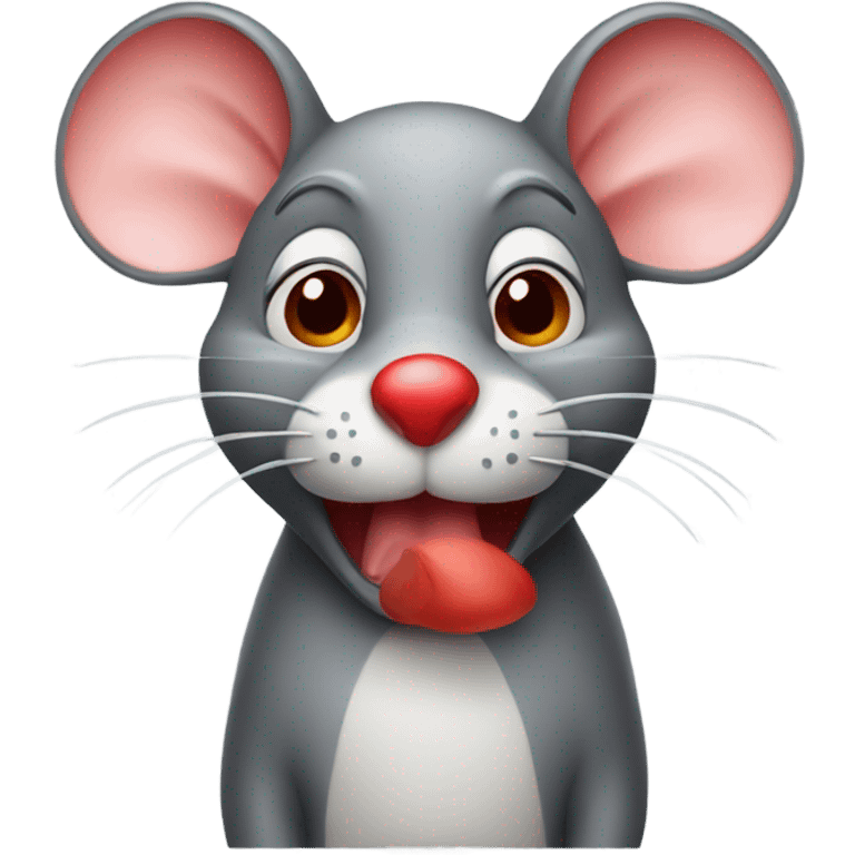 mouse with red nose emoji