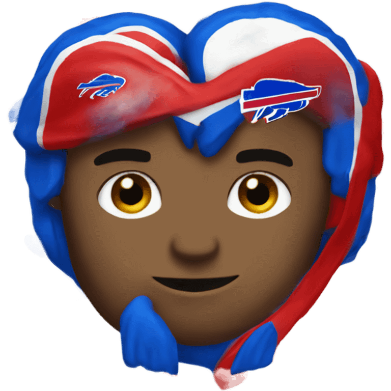 Buffalo bills blue red heart emoji