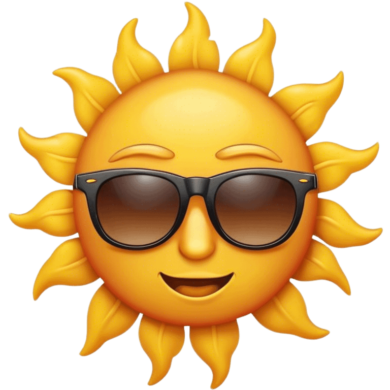 sun with sunglasses  emoji