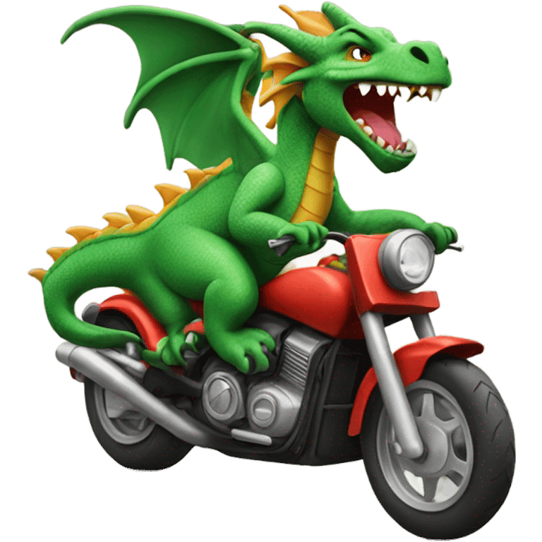 Dragon riding a motorcycle  emoji