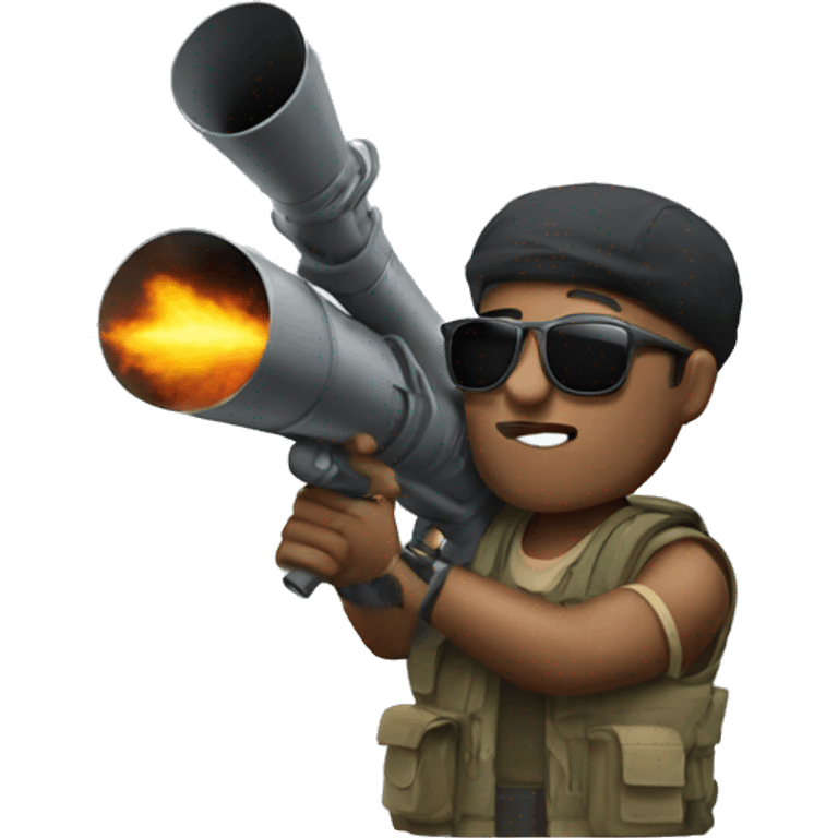 man with bazooka and sunglasses emoji