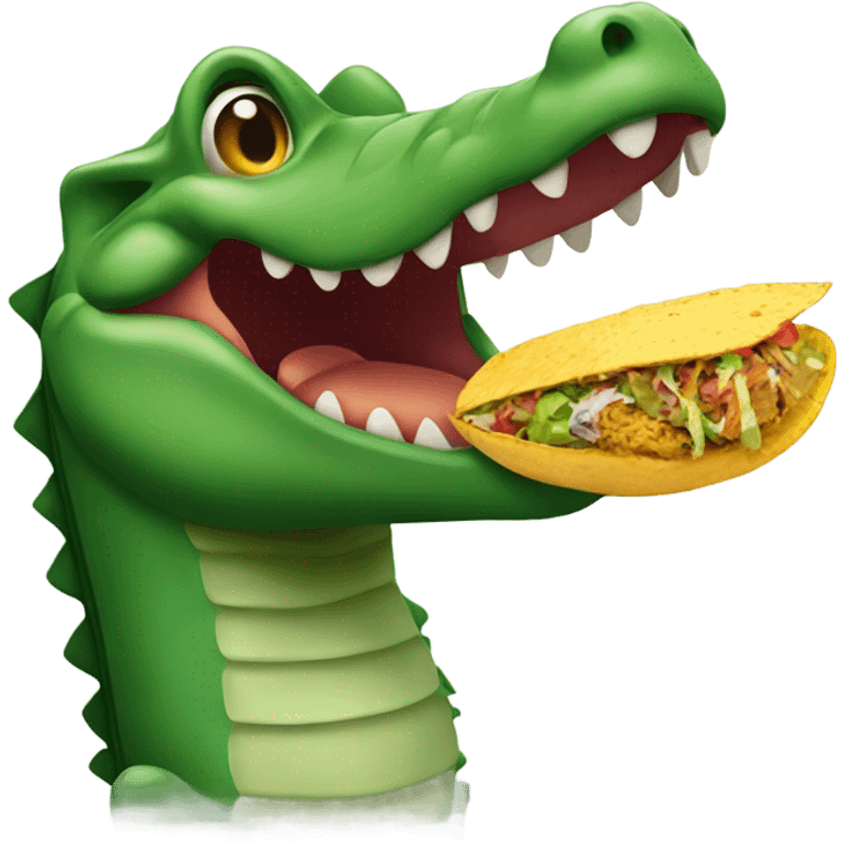 A Mexican alligator with a taco emoji