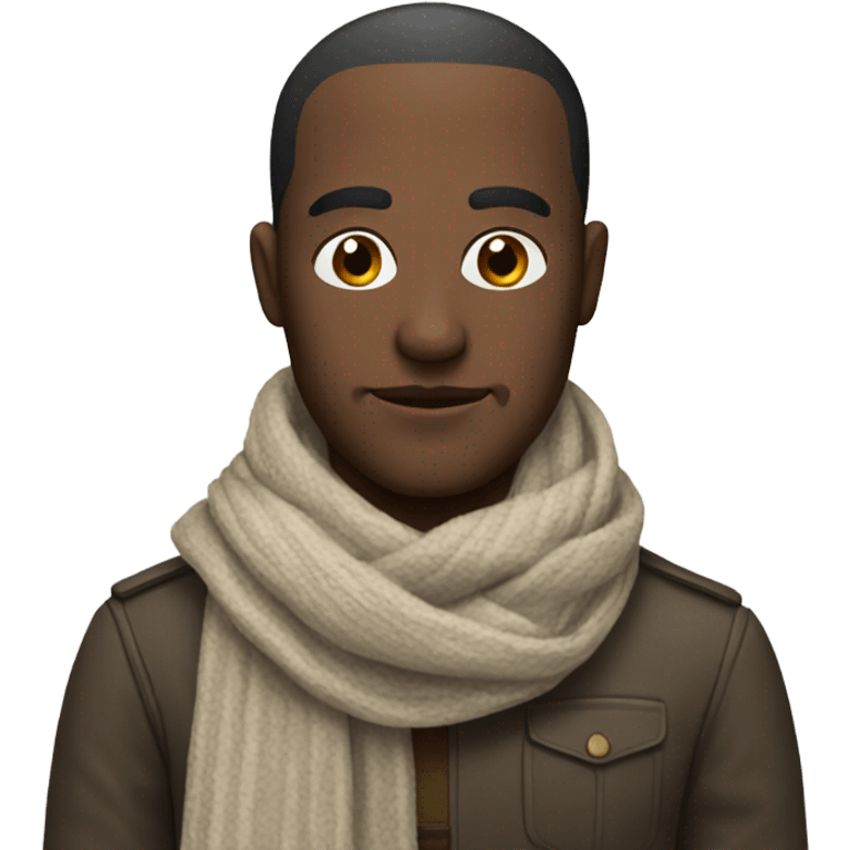 male portrait with a scarf emoji