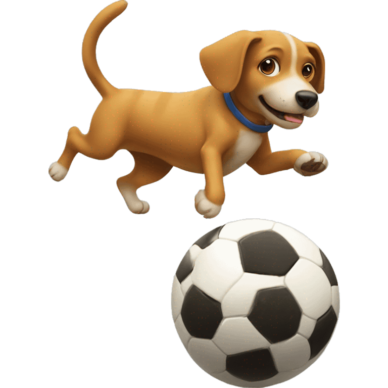 the dog and the cat playing football NEXION emoji